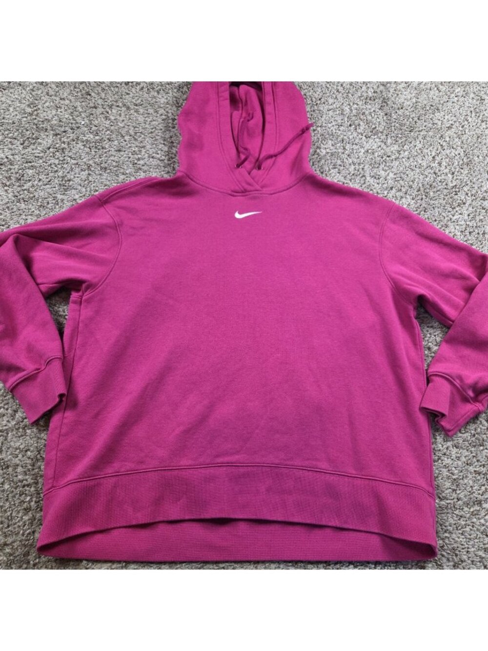 Nike Hoodie Womens Medium Fleece Oversized Center Swoosh Pullover